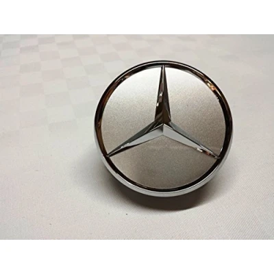 Afbeelding van Set van 2 wieldoppen voor Mercedes Benz wielnaafdoppen zilver/chroom ster B66470202 / A2204000125 C klasse CL CLS SLK ML GLK A B W204 W212 W210 W221 W220 CC 209 W 207 watt. 246 mm.
