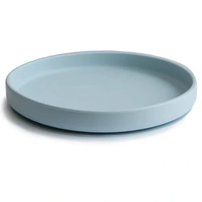 Afbeelding van Mushie siliconen bord met zuignap powder blue