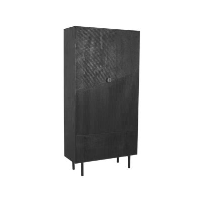 Afbeelding van Cotia wandkast 100x40x200 cm zwart