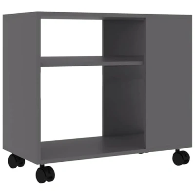 Afbeelding van Bijzettafel 70x35x55 cm bewerkt hout grijs