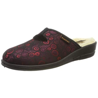 Afbeelding van Fischer Dames bordeaux pantoffels maat 42