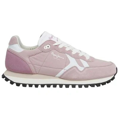 Afbeelding van Pepe Jeans BRIT Sneakers laag, Dames, Maat: 38, Lavender purple Leer/ synthetisch