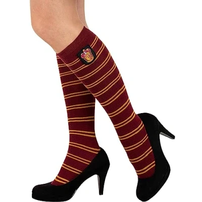 Afbeelding van Funidelia Gryffindor sokken Harry Potter Hogwarts voor dames, tovenaars, films en bioscoop, De beste merchandise om echte fans te geven. Granaat