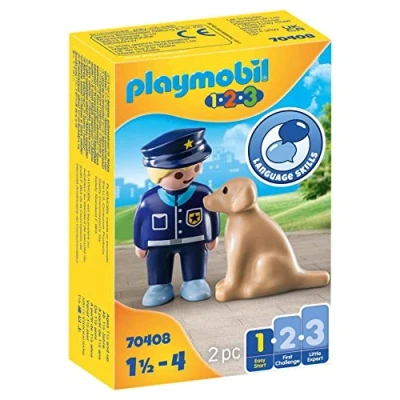 Image de Playmobil 1.2.3 Policier avec chien