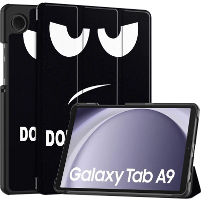 Afbeelding van iMoshion Tablet Hoes Geschikt voor Samsung Galaxy Tab A9 8.7 inch Design Trifold Bookcase Meerkleurig /Don&#039;t touch