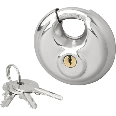 Afbeelding van Pro Plus Discusslot Rond Hangslot Ø 70 mm Gehard Staal blister