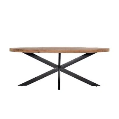 Afbeelding van Giga Meubel Eettafel Ovaal Mangohout 160x100x76cm Mansour
