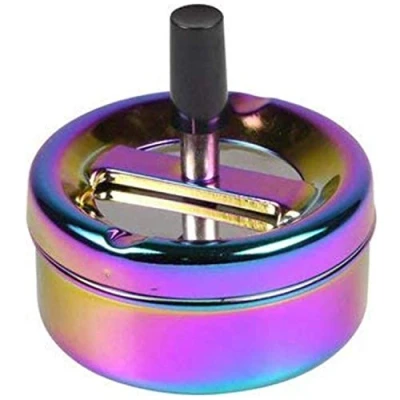 Afbeelding van kogu Roterende asbak in regenboogvorm, veelkleurig, glanzend, diameter 9 cm