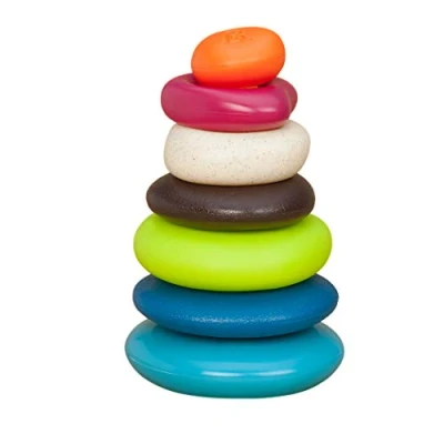 Afbeelding van B. Toys, sensorisch speelgoed, gestructureerde ringen om te stapelen, speelgoed voor kinderen vanaf 7 maanden