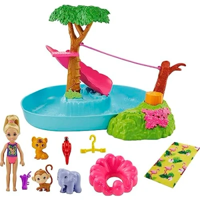 Afbeelding van Barbie and Chelsea The Lost Birthday Jungle Rivier speelset