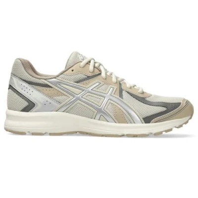 Afbeelding van Asics Sportstyle JOG 100 Unisex Sneakers laag, Maat: 44.5, Oatmeal/pure silver Imitatieleer/ textiel