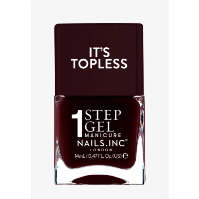 Afbeelding van Nails Inc Topless Billie (bordeauxrood) uv vrije nagellak manicure in 1 stap tot 8 dagen sneldrogend veganistisch &amp; 21 vrij voor kinderen en volwassenen zonder basislaag toplaag