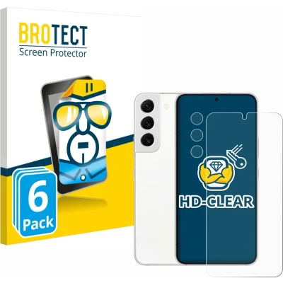 Afbeelding van BROTECT Screenprotector voor Samsung Galaxy S22 5G (Voor+Camera) Folie Beschermfolie transparant (6 Stuks)