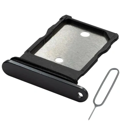 Afbeelding van MMOBIEL Dual Simkaart Houder Compatibel met Google Pixel 9 Sim Tray Dubbele Simkaarthouder Vervanging Card Incl. Pin en Waterdichte Rubberen Ring Zwart
