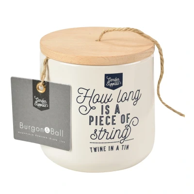 Afbeelding van Burgon &amp; Ball Blikje touw met houten deksel 2 kleuren