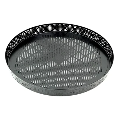 Afbeelding van Original Kaiser Inspiration taartvorm met afneembare bodem, 28 cm, geperforeerd, pizzavorm, anti aanbaklaag, bodem