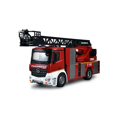 Afbeelding van Amewi Mercedes Benz 22502 Brandweervoertuig met zwenkladder 1:18 RTR, gelicentieerd voertuig, rood/wit