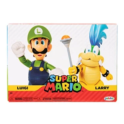 Afbeelding van Jakks pacific World of Nintendo Super Mario Luigi &amp; Larry 4 Inch Figure 2 Pack
