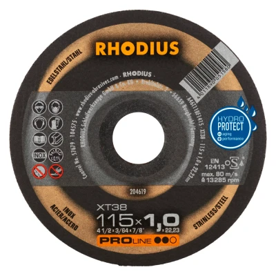 Afbeelding van Rhodius FT38 TOP 205601 Doorslijpschijf recht 115 mm 1 stuk(s) RVS, Staal