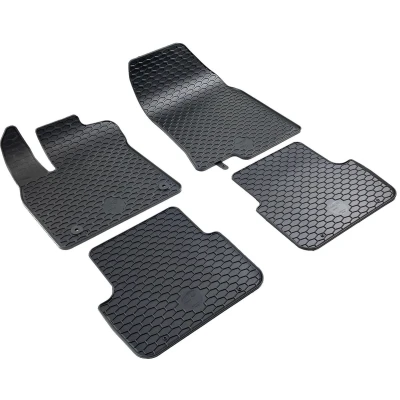 Afbeelding van WALSER 50899 Vloermatset Waterdicht Rubber voor en achter Antraciet/Zwart Op maat gemaakt