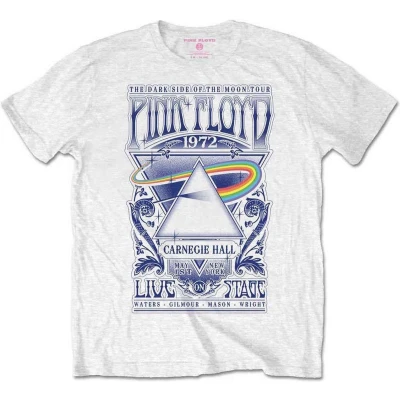 Afbeelding van Pink Floyd Carnegie Hall Poster Kinder T shirt Kids tm 2 jaar Wit