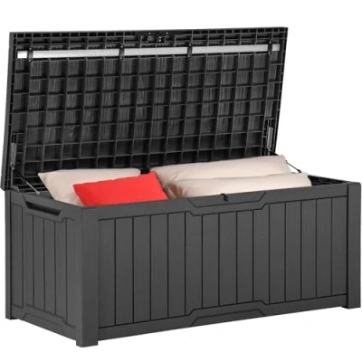 Afbeelding van YITAHOME Box met 120 kippen, grote opbergruimte voor patio, van kunsthars, buiten, extra