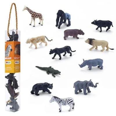 Afbeelding van Mojo Wildlife Mini Wilde Dieren Speelset, 12dlg. 380057