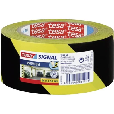 Afbeelding van tesa PREMIUM 58130 00000 01 Markeringstape Signal Geel, Zwart (l x b) 66 m 50 mm 1 stuk(s)