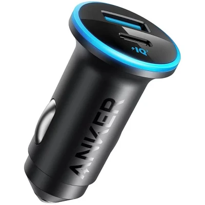 Afbeelding van Anker 323 2 Poorts (52.5W) USB / C Autolader Zwart