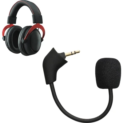 Afbeelding van kwmobile microfoon voor gaming headset geschikt Kingston HyperX Cloud / X CloudX Core 10 cm In zwart