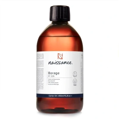 Afbeelding van Naissance Borage olie (nr. 226) 450 ml natuurlijk rijk aan gamma linoleenzuur voor huid, gezicht, lichaam, haar, massage