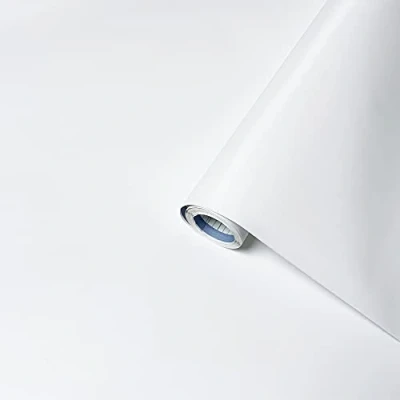 Afbeelding van Venilia Zelfklevend papier Unimat Wit, 90cm x 2,1m Zelfklevende folie voor meubels en keuken, decoratieve folie, behang Ftalaatvrij PVC Gemaakt in de EU