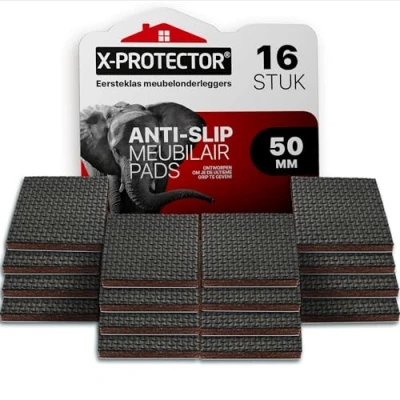 Afbeelding van Antislip Meubelpads X PROTECTOR Premium 16 stuks 50 mm Stoelpootbeschermers Rubber Vloerbeschermers Stoel En Pads Ideale Om Meubels Op Hun Plaats Te Houden