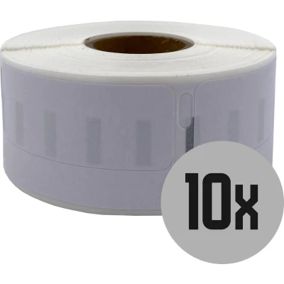 Afbeelding van DULA Dymo Compatible labels Verwijderbaar Wit 11355 S0722550 Multifunctionele etiketten 10 rollen 19 x 51 mm 500 per rol