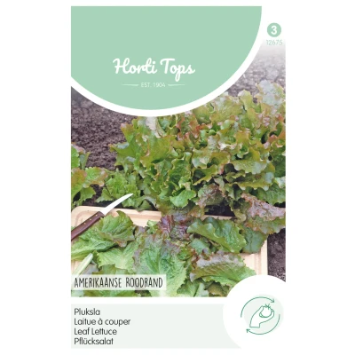 Afbeelding van Hortitops Pluksla Amerikaanse Roodrand Groentezaden 10 g