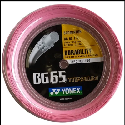Afbeelding van Yonex BG65 Titanium badmintonsnaar coil 200m roze