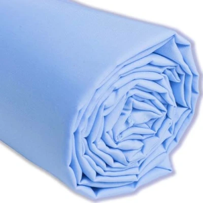 Afbeelding van IPEA Katoenen stof, popeline, blauw, 200 cm x 150 cm, gemaakt in Italië, stof per meter voor naaien, kleding, voering, meubels, accessoires, patchwork, effen om te naaien