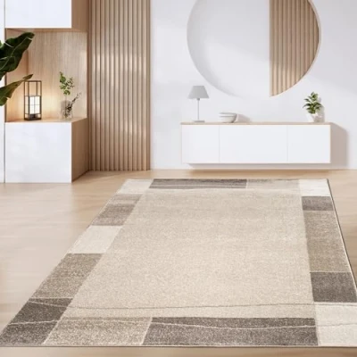 Afbeelding van Paco Home Vloerkleed Woonkamer Laagpolig Vintage Geometrisch Modern Patroon Bruin Beige 240x340 cm