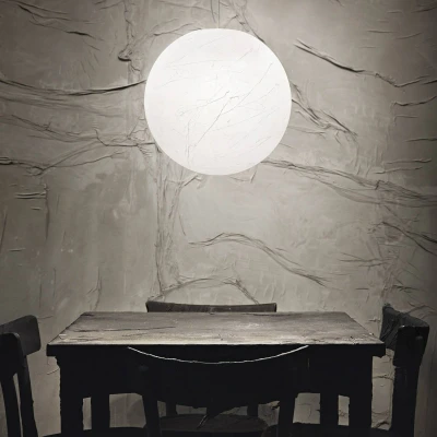 Afbeelding van Ideal Lux Carta hanglamp in papierlook Ø 40cm