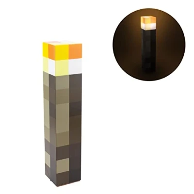 Image de Paladone Minecraft Lampe torche 2 modes d&#039;éclairage d&#039;utilisation Fonctionnement à piles Plastique
