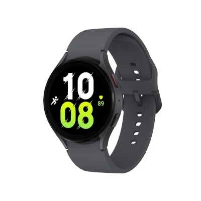 Afbeelding van Samsung Galaxy Watch5 44 mm Smartwatch, Wellness monitor, fitnesstracker, duurzame batterij, Bluetooth, grafiet [Franse versie], grijs., Bluetooth