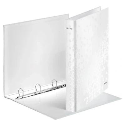 Afbeelding van Ringband Leitz WOW A4 4 rings D mech 25mm karton wit