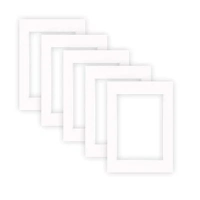 Afbeelding van nielsen Opbergmap karton 1,5 mm set van 5 stuks buitenformaat 13 x 18 cm voor beeldformaat 9 zuiver wit (lichtwit) glad oppervlak