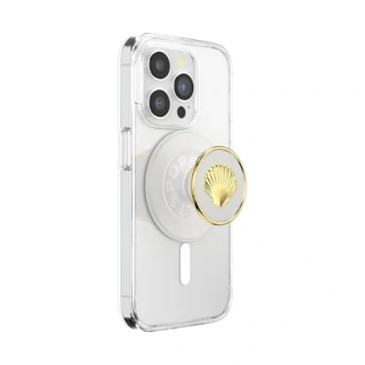 Afbeelding van PopSockets Ronde telefoongreep compatibel met MagSafe, inclusief adapterring, telefoonhouder, draadloos opladen, Venus wit email