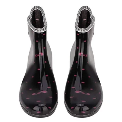 Afbeelding van Jeffergarden Comfortabele regenlaarzen voor dames, waterdicht, antislip, tuinschoenen, zwart.