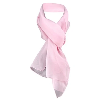 Afbeelding van TigerTie Chiffon sjaal voor dames, effen kleur, maten van de sjaal: 160 cm x 36 cm, Made in Italy, Roze