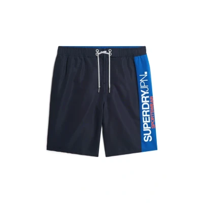 Afbeelding van Superdry LOGO Zwemshorts, Heren, Maat: Medium, Richest navy