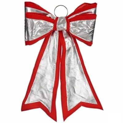 Afbeelding van Lasso Kerstversiering 40 x 60 cm Rood Zilverkleurig PVC (6 Stuks)