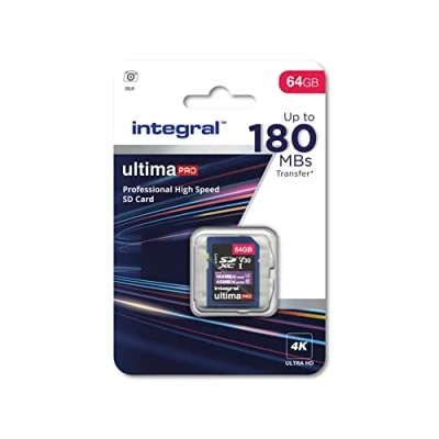Afbeelding van Integral Professional UltimaPro Flashgeheugenkaart 64 GB Video Class V30 / UHS I U3 Class10 SDXC