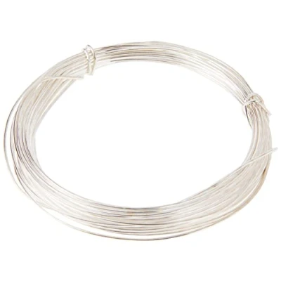 Afbeelding van Glorex 6 2220 149 zilverdraad met verzilverde koperen kern 0,8 mm x m voor het knutselen, inbinden van bloemstukken en kronen of maken sieraden